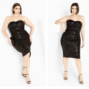 New without tags. Size 14, sweetheart cocktail dress, black. Great for New Years